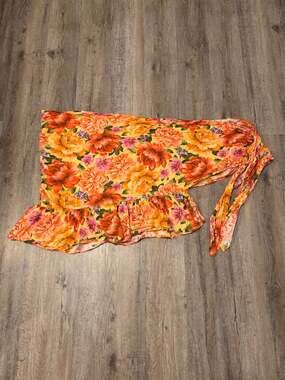 Farm Rio Women’s Lia Floral Cotton Cover-Up Skirt Size XL